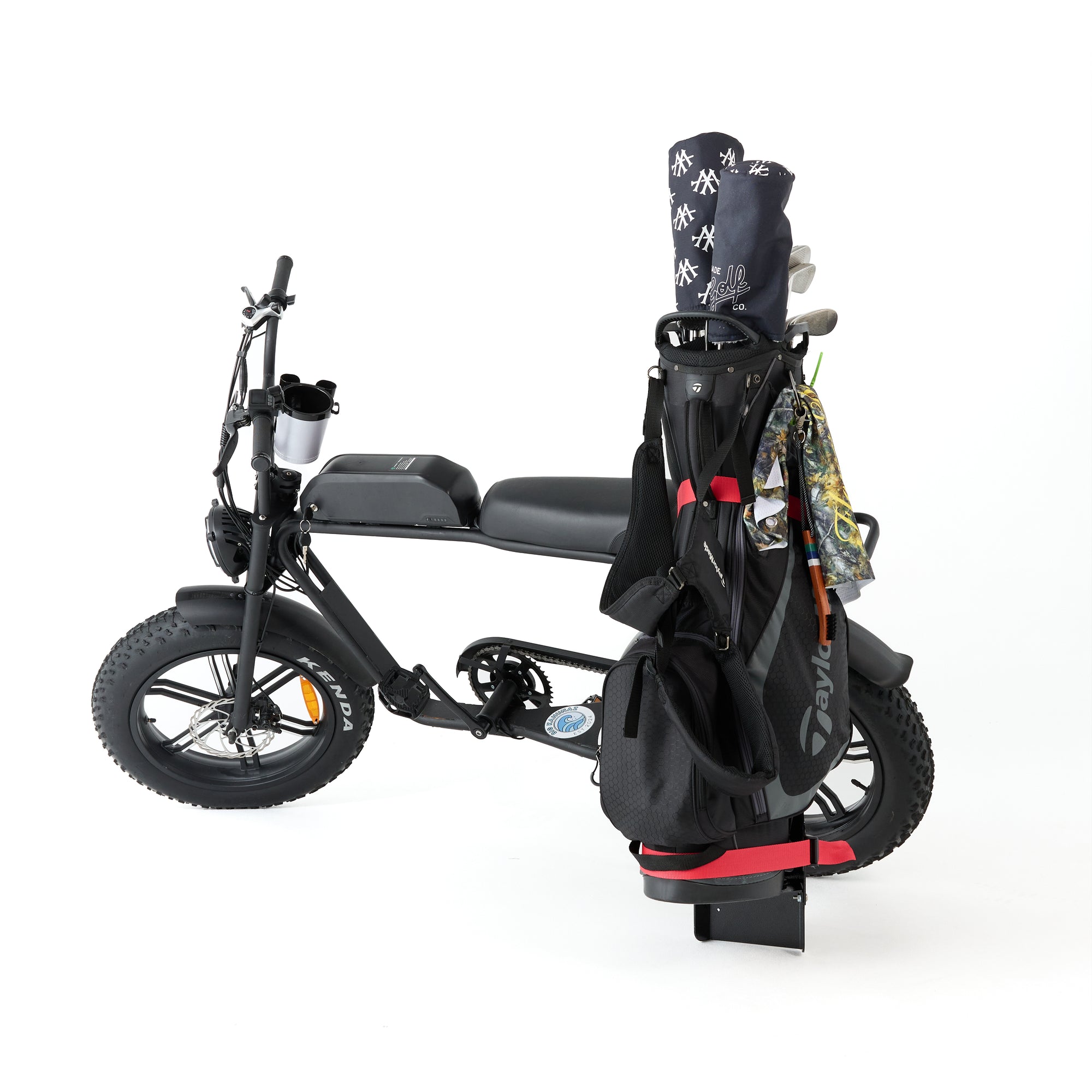 Golf E-Bike Carrier – Big Kahunaz Golf Bag Rack for E-Bikes